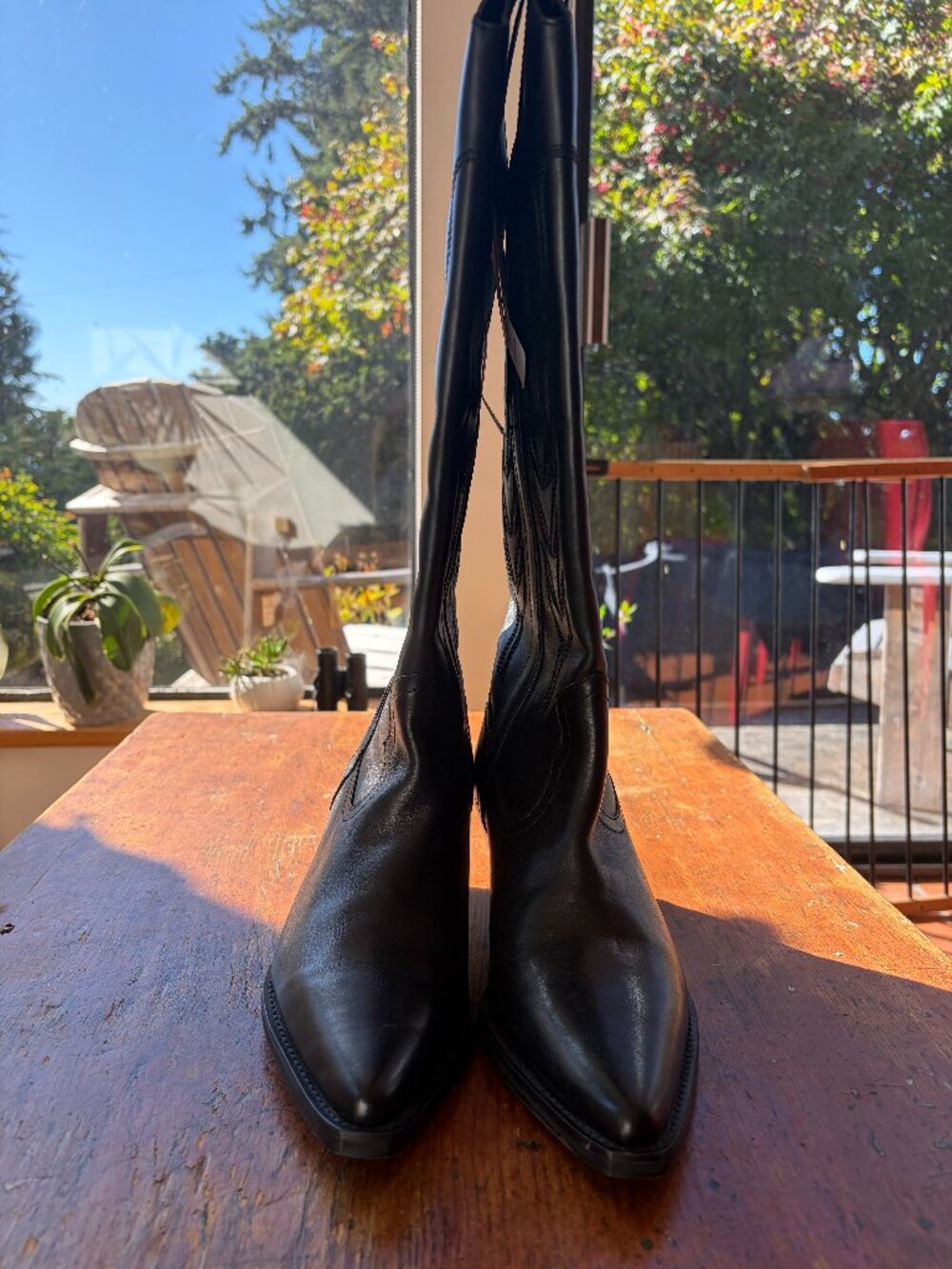 Zara genuine leather western/ cowboy boots